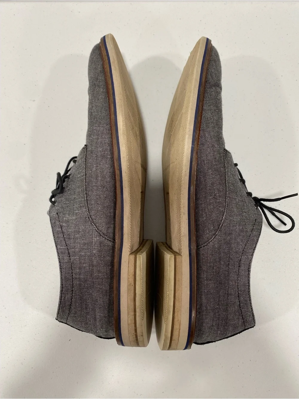 Bostonian Commonwealth Oxford Dezmin Plain Black Gray Canvas Shoes Men’s 13